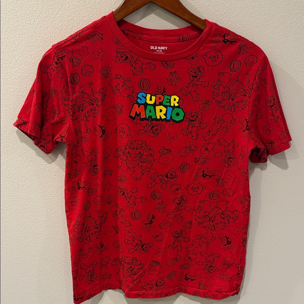 Old Navy Red Super Mario Kids Tee